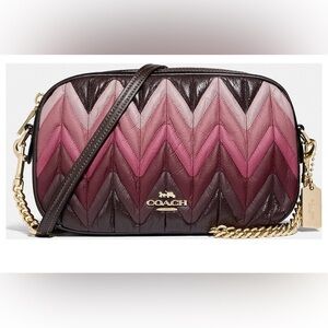 COACH Isla Oxblood Quilted Calf Leather Crossbody Bag